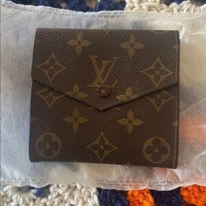 Louis Vuitton Brown Monogram Canvas Small Wallet